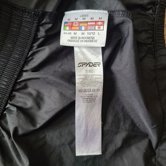 Spyder Vista Jacket Womens Medium Full Zip Hooded Lightweight Black Windbreaker - Picture 6 of 8